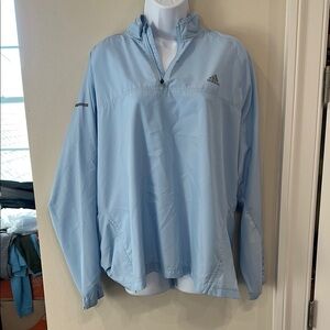 Adidas Light Blue Windbreaker Jacket- XL